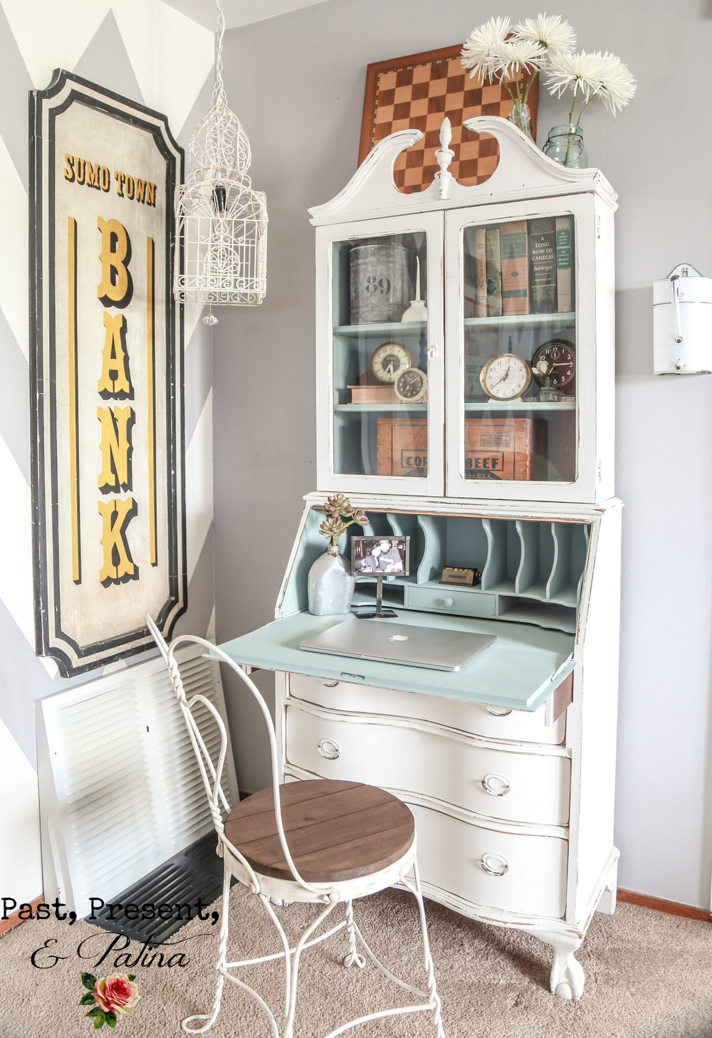Vintage Secretary Desk Makeover Ideas Within The Grove