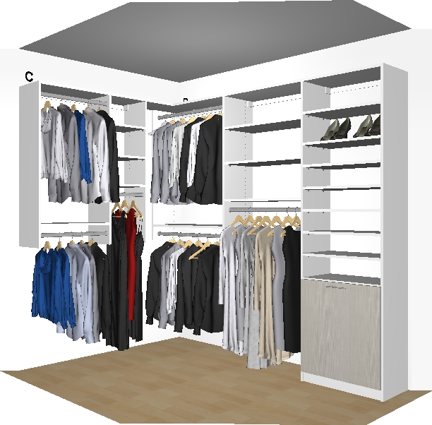 Master Bedroom Closet 3 D Design By California Closets Within