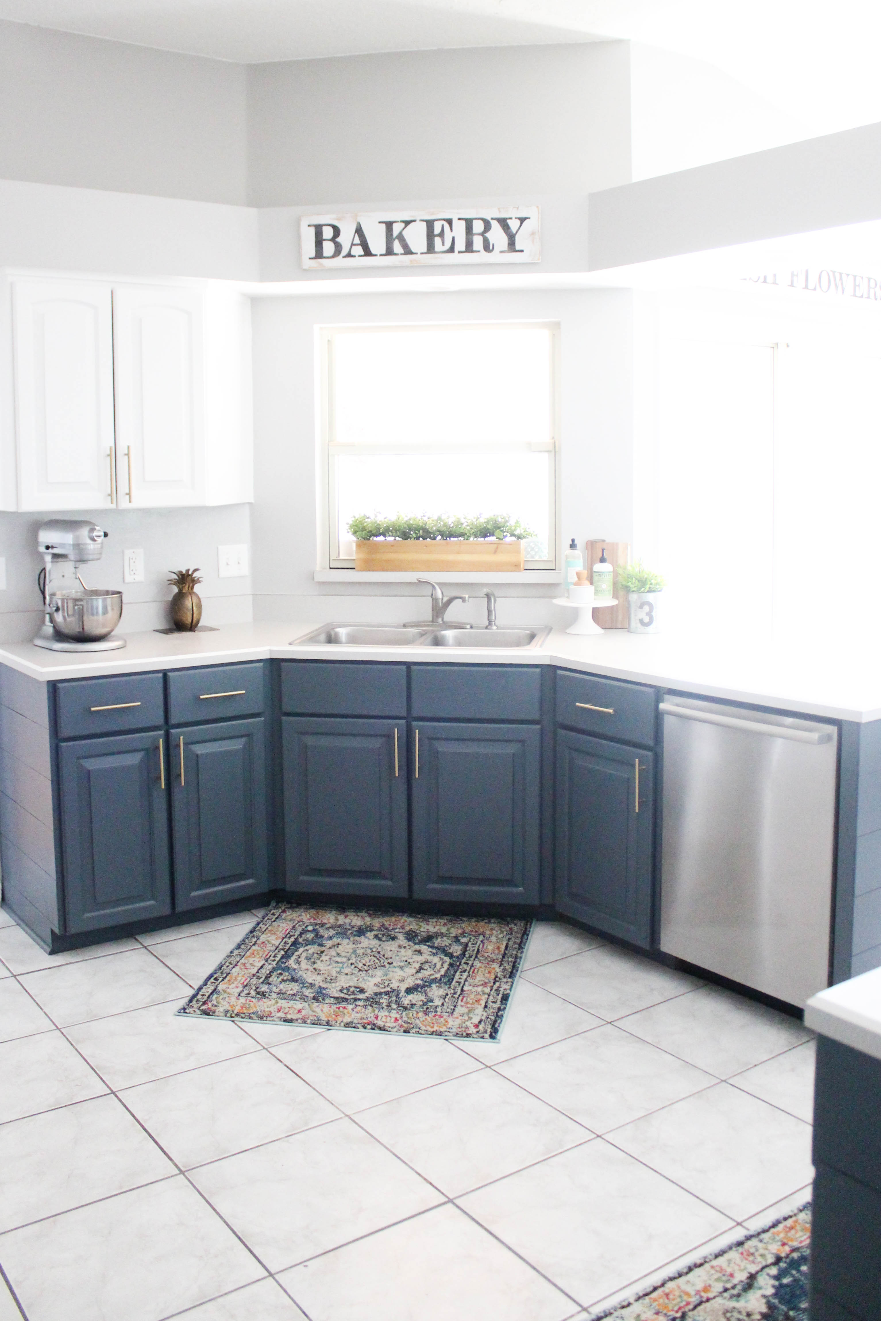 Before and after of our kitchen makeover