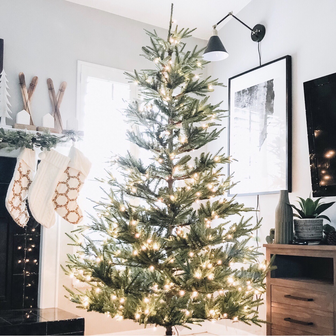 Finding the perfect faux Christmas tree.