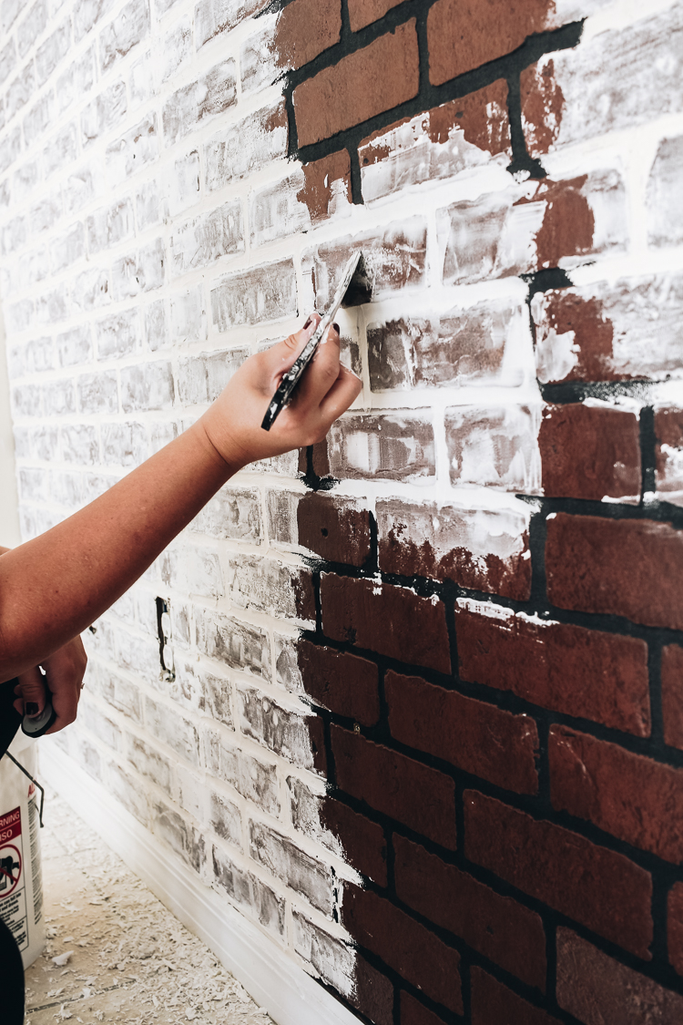 How To: DIY Faux Brick Wall - Within The Grove