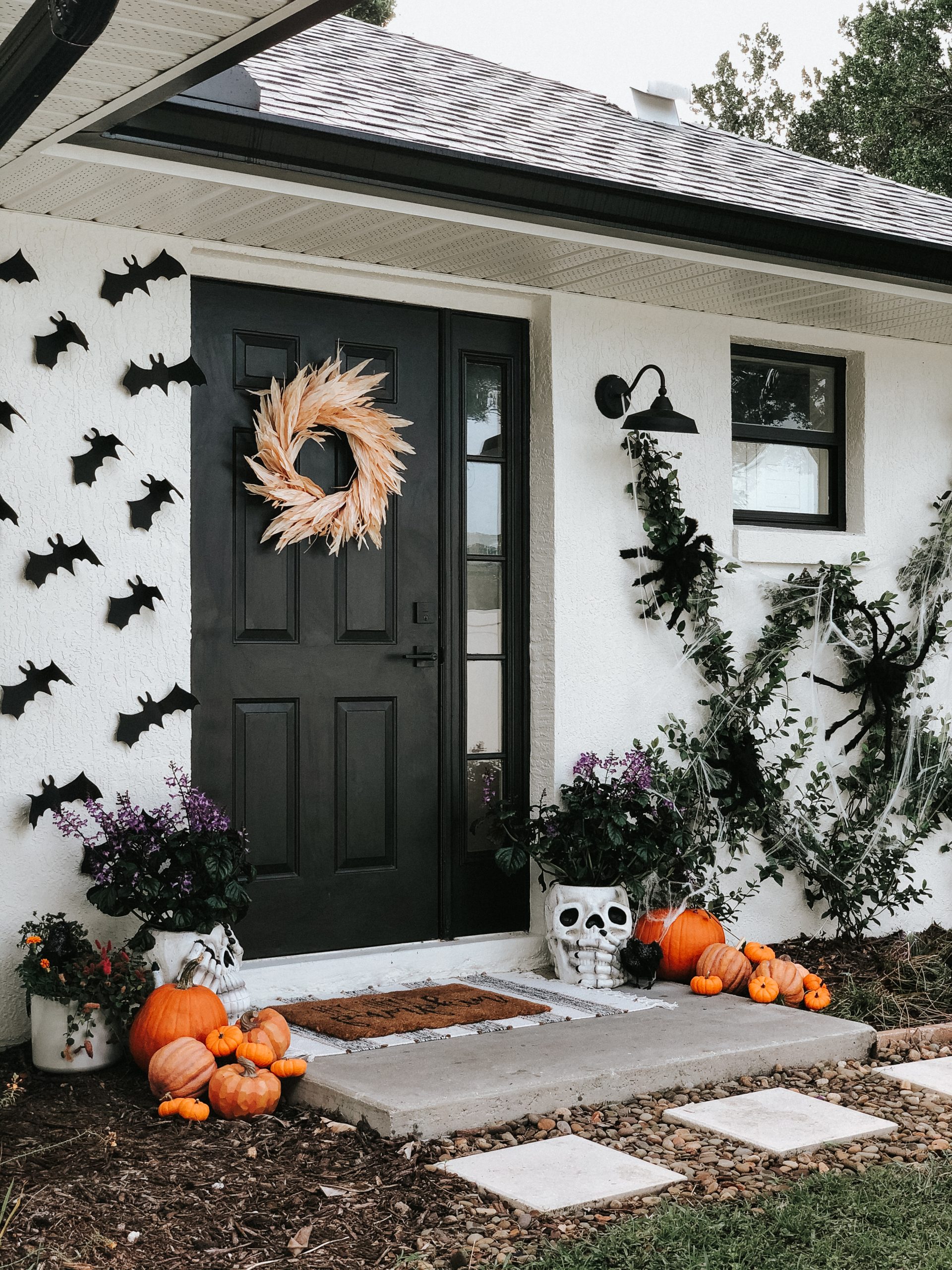 Fall and Halloween Front Door Decor - Within the Grove